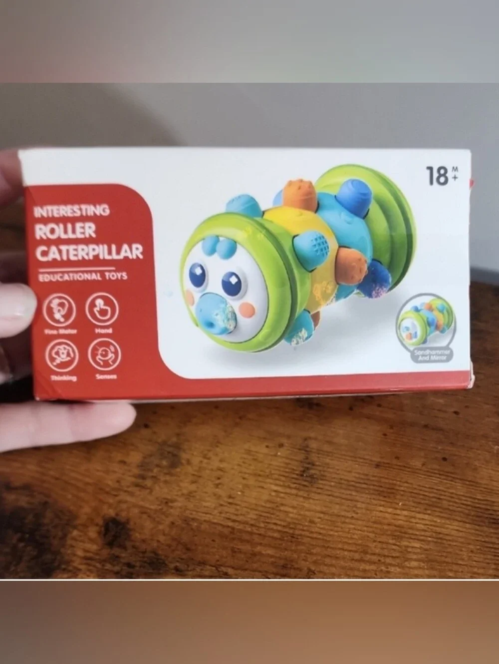 1pc Cute Rolling Caterpillar Early Education & Intelligence Training Finger Grip